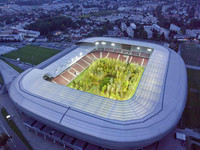 <p>«For Forest» nennt sich das Kunstprojekt, das der Basler Künstler Klaus Littmann im Wörthersee-Stadion in Klagenfurt realisiert hat.</p>