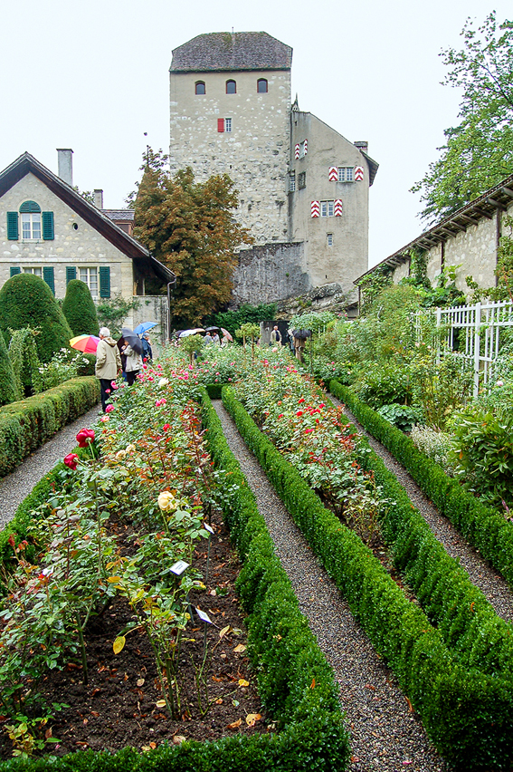 Der Rosengarten auf Schloss