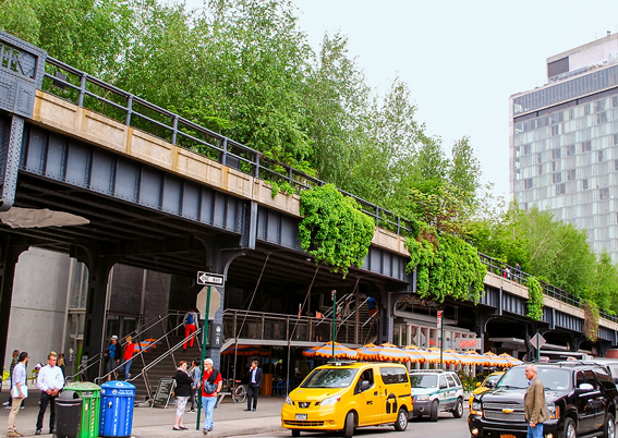 Der High Line Park ist auf